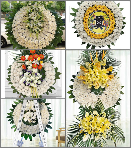 湖北黄冈市黄梅县小池镇王世九村花圈速递